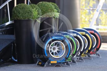 World © Octane Photographic Ltd. Formula 1 – Belgium GP - Paddock. Pirelli tyre selection. Circuit de Spa Francorchamps, Belgium. Friday 30th August 2019.