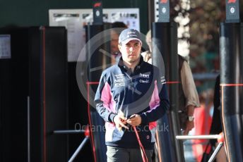 World © Octane Photographic Ltd. Formula 1 – Belgium GP - Paddock. SportPesa Racing Point RP19 - Sergio Perez. Circuit de Spa Francorchamps, Belgium. Friday 30th August 2019.