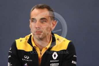 World © Octane Photographic Ltd. Formula 1 - Hungarian GP – Friday FIA Team Press Conference. Cyril Abiteboul - Managing Director of Renault Sport Racing Formula 1 Team. Circuit de Spa Francorchamps, Belgium. Friday 29th August 2019.