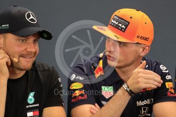 World © Octane Photographic Ltd. Formula 1 – Belgium GP. FIA Drivers Press Conference. Aston Martin Red Bull Racing – Max Verstappen and Mercedes AMG Petronas Motorsport - Valtteri Bottas. Circuit de Spa Francorchamps, Belgium. Thursday 28th August 2019.