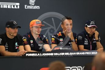 World © Octane Photographic Ltd. Formula 1 – Belgium GP. FIA Drivers Press Conference. Mercedes AMG Petronas Motorsport - Valtteri Bottas, SportPesa Racing Point - Sergio Perez, Aston Martin Red Bull Racing – Alexander Albon and Aston Martin Red Bull Racing – Max Verstappen. Circuit de Spa Francorchamps, Belgium. Thursday 28th August 2019.