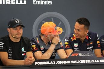 World © Octane Photographic Ltd. Formula 1 – Belgium GP. FIA Drivers Press Conference. Aston Martin Red Bull Racing – Max Verstappen and Alexander Albon . Circuit de Spa Francorchamps, Belgium. Thursday 28th August 2019.