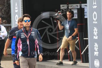World © Octane Photographic Ltd. Formula 1 – Belgium GP - Paddock. SportPesa Racing Point RP19 - Sergio Perez. Circuit de Spa Francorchamps, Belgium. Thursday 28th August 2019.
