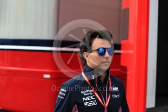 World © Octane Photographic Ltd. Formula 1 – Belgium GP - Paddock. SportPesa Racing Point RP19 - Sergio Perez. Circuit de Spa Francorchamps, Belgium. Thursday 28th August 2019.