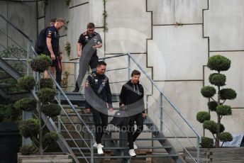 World © Octane Photographic Ltd. Formula 1 – Belgium GP - Paddock. Aston Martin Red Bull Racing RB15 – Alexander Albon and McLaren - Lando Norris. Circuit de Spa Francorchamps, Belgium. Thursday 28th August 2019.