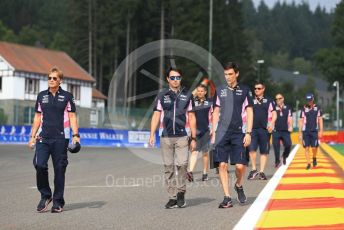 World © Octane Photographic Ltd. Formula 1 – Belgium GP - Paddock. SportPesa Racing Point RP19 - Sergio Perez. Circuit de Spa Francorchamps, Belgium. Thursday 28th August 2019.