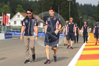 World © Octane Photographic Ltd. Formula 1 – Belgium GP - Paddock. SportPesa Racing Point RP19 - Sergio Perez. Circuit de Spa Francorchamps, Belgium. Thursday 28th August 2019.
