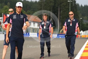 World © Octane Photographic Ltd. Formula 1 – Belgium GP - Paddock. SportPesa Racing Point RP19 – Lance Stroll. Circuit de Spa Francorchamps, Belgium. Thursday 28th August 2019.
