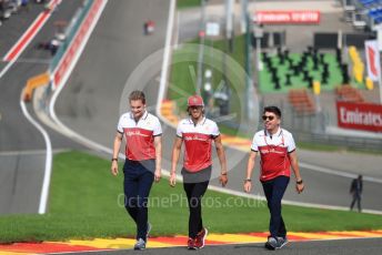 World © Octane Photographic Ltd. Formula 1 – Belgium GP - Paddock. Alfa Romeo Racing C38 – Antonio Giovinazzi. Circuit de Spa Francorchamps, Belgium. Thursday 28th August 2019.