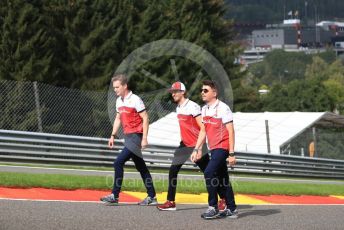 World © Octane Photographic Ltd. Formula 1 – Belgium GP - Paddock. Alfa Romeo Racing C38 – Antonio Giovinazzi. Circuit de Spa Francorchamps, Belgium. Thursday 28th August 2019.