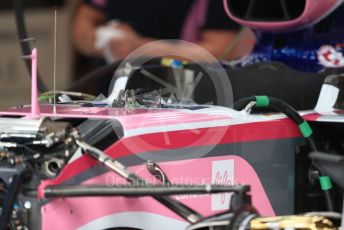 World © Octane Photographic Ltd. Formula 1 – Belgium GP - Pit Lane. SportPesa Racing Point RP19.  Circuit de Spa Francorchamps, Belgium. Thursday 28th August 2019.