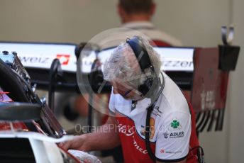 World © Octane Photographic Ltd. Formula 1 – Belgium GP - Pit Lane. Alfa Romeo Racing C38. Circuit de Spa Francorchamps, Belgium. Thursday 28th August 2019.