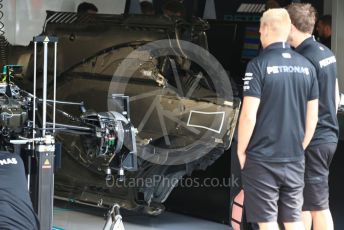 World © Octane Photographic Ltd. Formula 1 – Belgium GP - Pit Lane. Mercedes AMG Petronas Motorsport AMG F1 W10 EQ Power+. Circuit de Spa Francorchamps, Belgium. Thursday 28th August 2019.