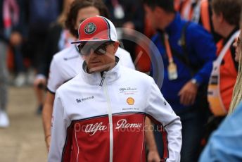 World © Octane Photographic Ltd. Formula 1 – British GP - Drivers Parade. Alfa Romeo Racing C38 – Kimi Raikkonen. Silverstone Circuit, Towcester, Northamptonshire. Sunday 14th July 2019.