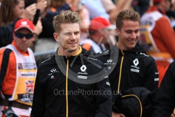 World © Octane Photographic Ltd. Formula 1 – British GP - Drivers Parade. Renault Sport F1 Team RS19 – Nico Hulkenberg. Silverstone Circuit, Towcester, Northamptonshire. Sunday 14th July 2019.