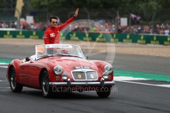 World © Octane Photographic Ltd. Formula 1 – British GP - Drivers Parade. Scuderia Ferrari SF90 – Charles Leclerc. Silverstone Circuit, Towcester, Northamptonshire. Sunday 14th July 2019.
