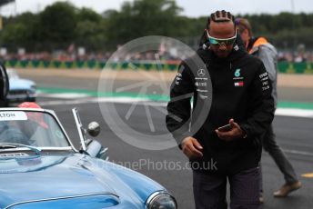World © Octane Photographic Ltd. Formula 1 – British GP - Drivers Parade. Mercedes AMG Petronas Motorsport AMG F1 W10 EQ Power+ - Lewis Hamilton. Silverstone Circuit, Towcester, Northamptonshire. Sunday 14th July 2019.