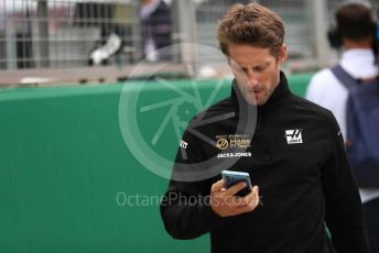 World © Octane Photographic Ltd. Formula 1 – British GP - Drivers Parade. Rich Energy Haas F1 Team VF19 – Romain Grosjean. Silverstone Circuit, Towcester, Northamptonshire. Sunday 14th July 2019.