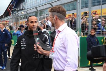 World © Octane Photographic Ltd. Formula 1 – British GP - Drivers Parade. Mercedes AMG Petronas Motorsport AMG F1 W10 EQ Power+ - Lewis Hamilton. Silverstone Circuit, Towcester, Northamptonshire. Sunday 14th July 2019.
