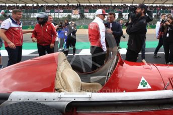 World © Octane Photographic Ltd. Formula 1 – British GP - Drivers Parade. Alfa Romeo Racing C38 – Kimi Raikkonen. Silverstone Circuit, Towcester, Northamptonshire. Sunday 14th July 2019.