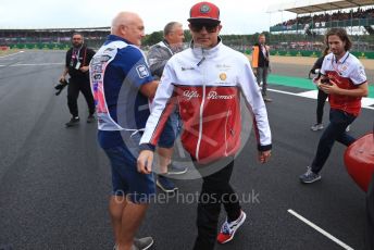 World © Octane Photographic Ltd. Formula 1 – British GP - Drivers Parade. Alfa Romeo Racing C38 – Kimi Raikkonen. Silverstone Circuit, Towcester, Northamptonshire. Sunday 14th July 2019.