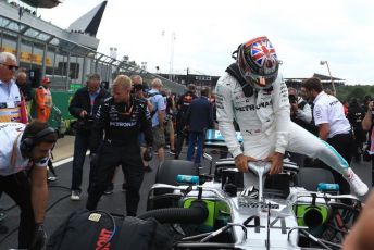 World © Octane Photographic Ltd. Formula 1 – British GP - Grid. Mercedes AMG Petronas Motorsport AMG F1 W10 EQ Power+ - Lewis Hamilton. Silverstone Circuit, Towcester, Northamptonshire. Sunday 14th July 2019