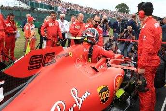 World © Octane Photographic Ltd. Formula 1 – British GP - Grid. Scuderia Ferrari SF90 – Charles Leclerc. Silverstone Circuit, Towcester, Northamptonshire. Sunday 14th July 2019.