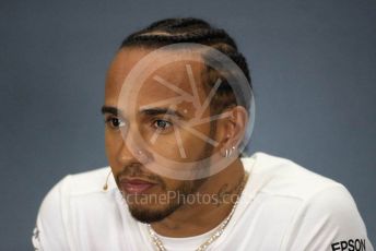 World © Octane Photographic Ltd. Formula 1 – British GP. FIA Drivers Press Conference. Mercedes AMG Petronas Motorsport - Lewis Hamilton. Silverstone Circuit, Towcester, Northamptonshire. Thursday 11th July 2019.