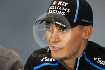 World © Octane Photographic Ltd. Formula 1 – British GP. FIA Drivers Press Conference. ROKiT Williams Racing – George Russell. Silverstone Circuit, Towcester, Northamptonshire. Thursday 11th July 2019.