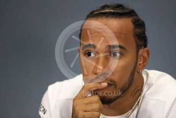World © Octane Photographic Ltd. Formula 1 – British GP. FIA Drivers Press Conference. Mercedes AMG Petronas Motorsport - Lewis Hamilton. Silverstone Circuit, Towcester, Northamptonshire. Thursday 11th July 2019.