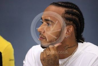World © Octane Photographic Ltd. Formula 1 – British GP. FIA Drivers Press Conference. Mercedes AMG Petronas Motorsport - Lewis Hamilton. Silverstone Circuit, Towcester, Northamptonshire. Thursday 11th July 2019.