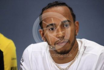 World © Octane Photographic Ltd. Formula 1 – British GP. FIA Drivers Press Conference. Mercedes AMG Petronas Motorsport - Lewis Hamilton. Silverstone Circuit, Towcester, Northamptonshire. Thursday 11th July 2019.