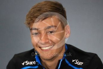 World © Octane Photographic Ltd. Formula 1 – British GP. FIA Drivers Press Conference. ROKiT Williams Racing – George Russell. Silverstone Circuit, Towcester, Northamptonshire. Thursday 11th July 2019.