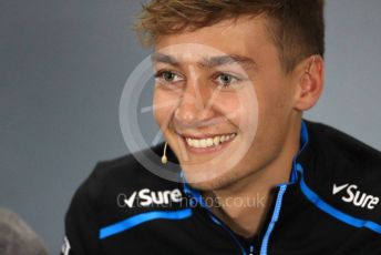 World © Octane Photographic Ltd. Formula 1 – British GP. FIA Drivers Press Conference. ROKiT Williams Racing – George Russell. Silverstone Circuit, Towcester, Northamptonshire. Thursday 11th July 2019.