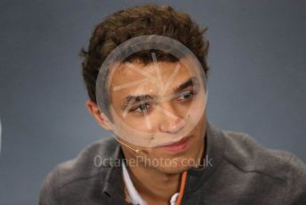 World © Octane Photographic Ltd. Formula 1 – British GP. FIA Drivers Press Conference. McLaren – Lando Norris. Silverstone Circuit, Towcester, Northamptonshire. Thursday 11th July 2019.