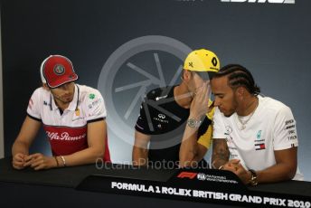 World © Octane Photographic Ltd. Formula 1 – British GP. FIA Drivers Press Conference. Mercedes AMG Petronas Motorsport - Lewis Hamilton and Renault Sport F1 Team – Daniel Ricciardo. Silverstone Circuit, Towcester, Northamptonshire. Thursday 11th July 2019.