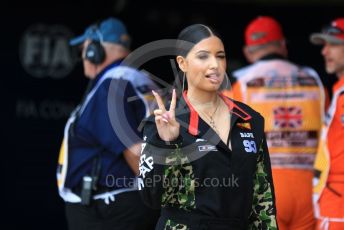 World © Octane Photographic Ltd. Formula 1 – British GP - Qualifying. Pirelli Representative, pop star Mabel McVey. Silverstone Circuit, Towcester, Northamptonshire. Saturday 13th July 2019.