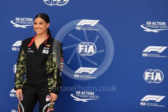 World © Octane Photographic Ltd. Formula 1 – British GP - Qualifying. Pirelli Representative, pop star Mabel McVey. Silverstone Circuit, Towcester, Northamptonshire. Saturday 13th July 2019.
