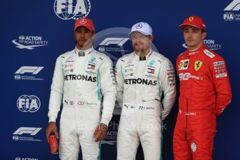 World © Octane Photographic Ltd. Formula 1 – British GP - Qualifying. Mercedes AMG Petronas Motorsport AMG F1 W10 EQ Power+ - Valtteri Bottas followed by Lewis Hamilton and Scuderia Ferrari SF90 – Charles Leclerc.. Silverstone Circuit, Towcester, Northamptonshire. Saturday 13th July 2019.