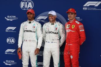 World © Octane Photographic Ltd. Formula 1 – British GP - Qualifying. Mercedes AMG Petronas Motorsport AMG F1 W10 EQ Power+ - Valtteri Bottas followed by Lewis Hamilton and Scuderia Ferrari SF90 – Charles Leclerc.. Silverstone Circuit, Towcester, Northamptonshire. Saturday 13th July 2019.