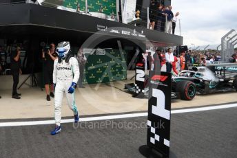World © Octane Photographic Ltd. Formula 1 – British GP - Race - Podium. Mercedes AMG Petronas Motorsport AMG F1 W10 EQ Power+ - Valtteri Bottas. Silverstone Circuit, Towcester, Northamptonshire. Sunday 14th July 2019.