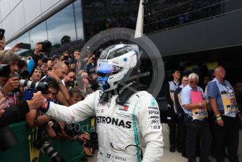 World © Octane Photographic Ltd. Formula 1 – British GP - Race - Podium. Mercedes AMG Petronas Motorsport AMG F1 W10 EQ Power+ - Valtteri Bottas. Silverstone Circuit, Towcester, Northamptonshire. Sunday 14th July 2019.