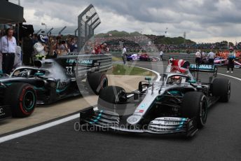 World © Octane Photographic Ltd. Formula 1 – British GP - Race - Podium. Mercedes AMG Petronas Motorsport AMG F1 W10 EQ Power+ - Lewis Hamilton. Silverstone Circuit, Towcester, Northamptonshire. Sunday 14th July 2019.