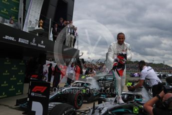 World © Octane Photographic Ltd. Formula 1 – British GP - Race - Podium. Mercedes AMG Petronas Motorsport AMG F1 W10 EQ Power+ - Lewis Hamilton. Silverstone Circuit, Towcester, Northamptonshire. Sunday 14th July 2019.
