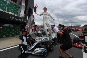 World © Octane Photographic Ltd. Formula 1 – British GP - Race - Podium. Mercedes AMG Petronas Motorsport AMG F1 W10 EQ Power+ - Lewis Hamilton. Silverstone Circuit, Towcester, Northamptonshire. Sunday 14th July 2019.