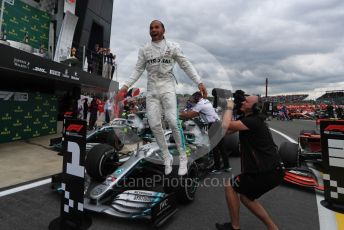 World © Octane Photographic Ltd. Formula 1 – British GP - Race - Podium. Mercedes AMG Petronas Motorsport AMG F1 W10 EQ Power+ - Lewis Hamilton. Silverstone Circuit, Towcester, Northamptonshire. Sunday 14th July 2019.