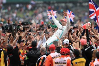 World © Octane Photographic Ltd. Formula 1 – British GP - Race - Podium. Mercedes AMG Petronas Motorsport AMG F1 W10 EQ Power+ - Lewis Hamilton. Silverstone Circuit, Towcester, Northamptonshire. Sunday 14th July 2019.