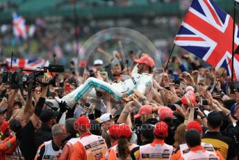 World © Octane Photographic Ltd. Formula 1 – British GP - Race - Podium. Mercedes AMG Petronas Motorsport AMG F1 W10 EQ Power+ - Lewis Hamilton. Silverstone Circuit, Towcester, Northamptonshire. Sunday 14th July 2019.