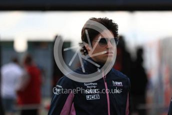 World © Octane Photographic Ltd. Formula 1 – British GP - Paddock. SportPesa Racing Point RP19 – Lance Stroll. Silverstone Circuit, Towcester, Northamptonshire. Friday 12th July 2019.