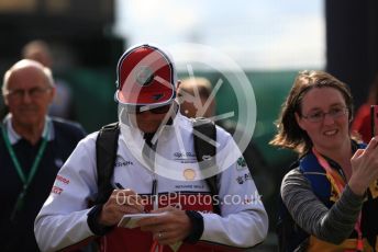 World © Octane Photographic Ltd. Formula 1 – British GP - Paddock. Alfa Romeo Racing C38 – Kimi Raikkonen. Silverstone Circuit, Towcester, Northamptonshire. Friday 12th July 2019.